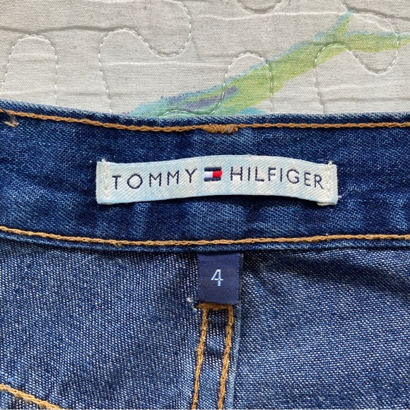 VTG 90s Tommy Hilfiger Dark Wash Straight Leg Jeans β₯οΈ - Picture 3 of 4